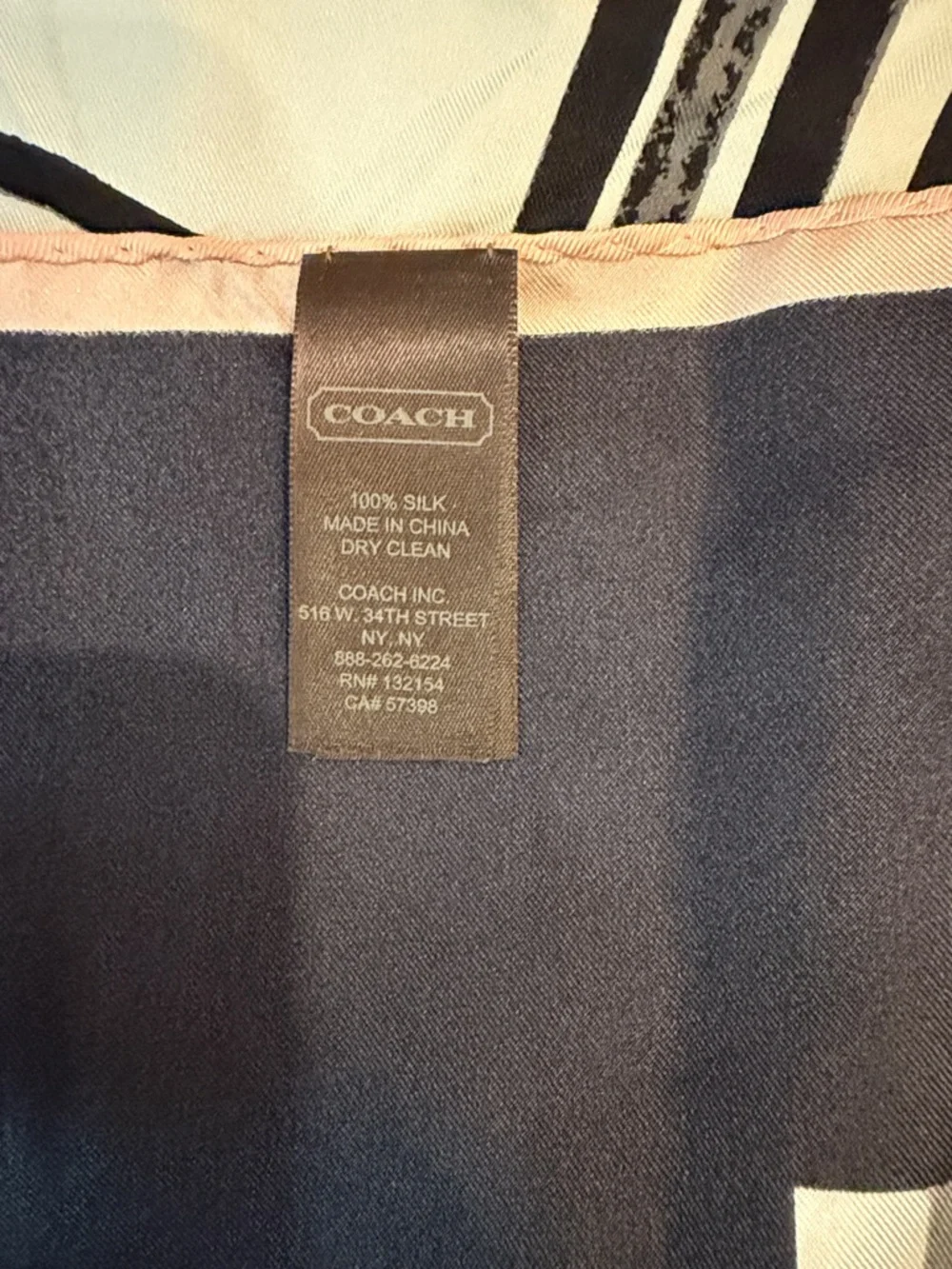 Coach Black and White Graphic scarf